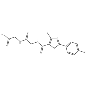 N-{[2-(4-fluorophenyl)-4-methyl-1,3-thiazol-5-yl]carbonyl}glycylglycine结构式