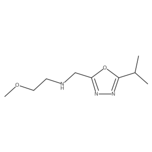 1,3,4-Oxadiazole-2-methanamine, N-(2-methoxyethyl)-5-(1-methylethyl)- Structure