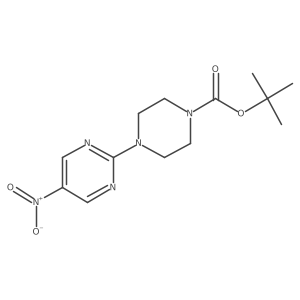 4-(5-Nitro-pyrimidin-2-yl)-piperazine-1-carboxylic acid tert-butyl ester结构式