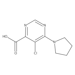 5-Chloro-6-(1-pyrrolidinyl)-4-pyrimidinecarboxylic acid Structure