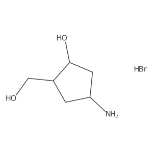 (1S,2S,4R)-4-amino-2-(hydroxymethyl)cyclopentan-1-ol hydrobromide结构式