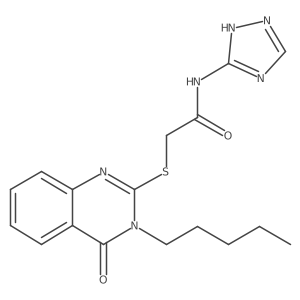 2-[(4-oxo-3-pentyl-3,4-dihydroquinazolin-2-yl)sulfanyl]-N-(4H-1,2,4-triazol-3-yl)acetamide Structure