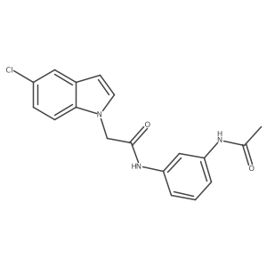 CC(=O)Nc1cccc(NC(=O)Cn2ccc3cc(Cl)ccc32)c1结构式