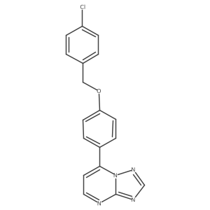 7-{4-[(4-Chlorobenzyl)oxy]phenyl}[1,2,4]triazolo[1,5-a]pyrimidine结构式