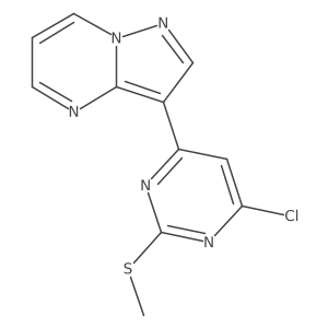 3-(6-Chloro-2-(methylthio)pyrimidin-4-yl)pyrazolo[1,5-a]pyrimidine结构式