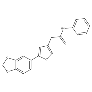 2-(5-(benzo[d][1,3]dioxol-5-yl)isoxazol-3-yl)-N-(pyridin-2-yl)acetamide Structure