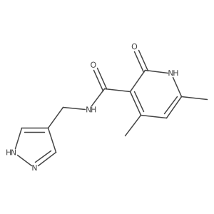 4,6-dimethyl-2-oxo-N-(1H-pyrazol-4-ylmethyl)-1,2-dihydropyridine-3-carboxamide Structure