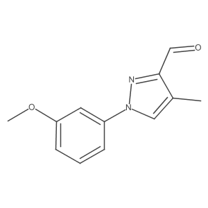 1-(3-methoxyphenyl)-4-methyl-1H-pyrazole-3-carbaldehyde结构式