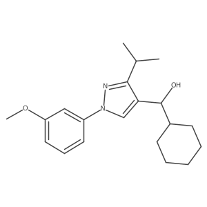 cyclohexyl[1-(3-methoxyphenyl)-3-(propan-2-yl)-1H-pyrazol-4-yl]methanol Structure