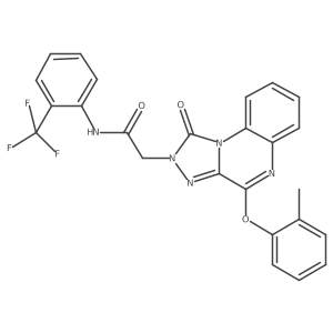 2-[4-(2-methylphenoxy)-1-oxo[1,2,4]triazolo[4,3-a]quinoxalin-2(1H)-yl]-N-[2-(trifluoromethyl)phenyl]acetamide Structure