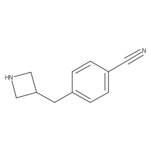 4-(3-Azetidinylmethyl)benzonitrile结构式