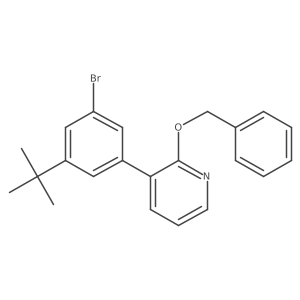 2-(Benzyloxy)-3-(3-bromo-5-(tert-butyl)phenyl)pyridine结构式