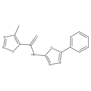 4-methyl-N-(5-phenyl-1,3,4-oxadiazol-2-yl)-1,2,3-thiadiazole-5-carboxamide Structure