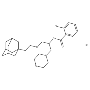 1-[2-(Adamantan-1-yl)ethoxy]-3-(morpholin-4-yl)propan-2-yl 2-chlorobenzoate hydrochloride结构式