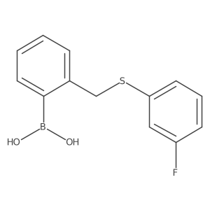 (2-(((3-Fluorophenyl)thio)methyl)phenyl)boronic acid Structure