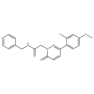 2-(3-(2-fluoro-4-methoxyphenyl)-6-oxopyridazin-1(6H)-yl)-N-(pyridin-4-ylmethyl)acetamide结构式