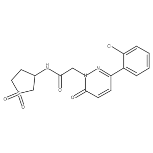 2-[3-(2-chlorophenyl)-6-oxopyridazin-1(6H)-yl]-N-(1,1-dioxidotetrahydrothiophen-3-yl)acetamide结构式