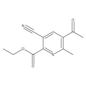 Ethyl 5-acetyl-3-cyano-6-methyl-2-pyridinecarboxylate Structure