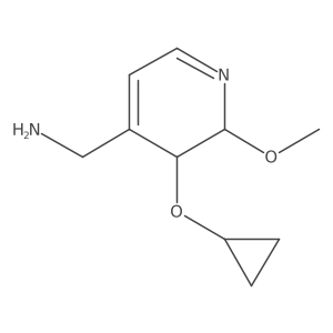 (3-Cyclopropoxy-2-methoxy-2,3-dihydropyridin-4-YL)methanamine结构式