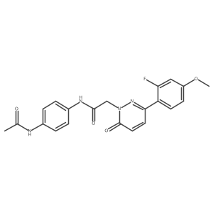 N-[4-(acetylamino)phenyl]-2-[3-(2-fluoro-4-methoxyphenyl)-6-oxopyridazin-1(6H)-yl]acetamide Structure