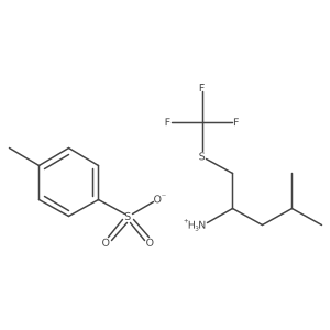 3-Methyl-1-trifluoromethylsulfanylmethyl-butylammonium tosylate Structure