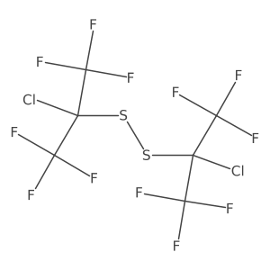 Bis[1-chloro-2,2,2-trifluoro-1-(trifluoromethyl)ethyl] disulfide结构式