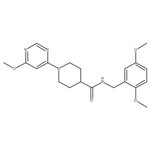 N-(2,5-dimethoxybenzyl)-1-(6-methoxypyrimidin-4-yl)piperidine-4-carboxamide结构式