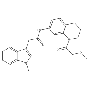 N-(1-(2-methoxyacetyl)-1,2,3,4-tetrahydroquinolin-7-yl)-2-(1-methyl-1H-indol-3-yl)acetamide结构式