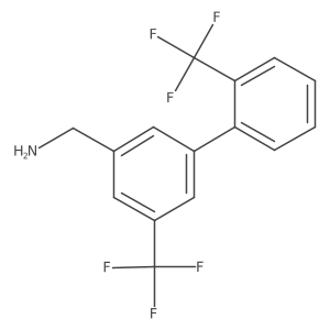 C-(5,2'-Bis(trifluoromethyl)biphenyl-3-yl)-methylamine结构式