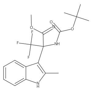 Methyl N-(tert-butoxycarbonyl)-3,3,3-trifluoro-2-(2-methyl-1H-indol-3-yl)alaninate Structure