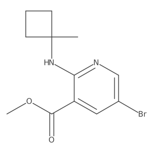 Methyl 5-bromo-2-[(1-methylcyclobutyl)amino]-3-pyridinecarboxylate Structure