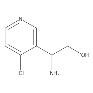 2-Amino-2-(4-chloropyridin-3-yl)ethan-1-ol结构式