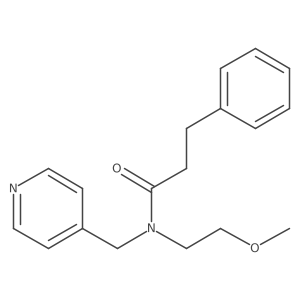 N-(2-methoxyethyl)-3-phenyl-N-(pyridin-4-ylmethyl)propanamide结构式