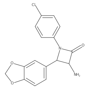 3-Amino-4-(benzo[d][1,3]dioxol-5-yl)-1-(4-chlorophenyl)azetidin-2-one Structure