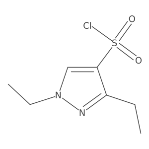 1,3-Diethyl-1H-pyrazole-4-sulfonyl chloride结构式