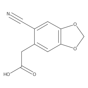 2-(6-cyano-2H-1,3-benzodioxol-5-yl)acetic acid Structure