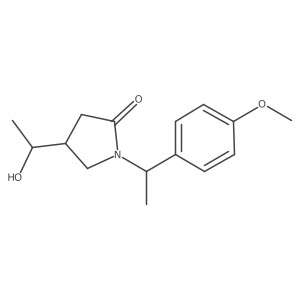 (R)-4-((S)-1-hydroxyethyl)-1-((S)-1-(4-methoxyphenyl)ethyl)pyrrolidin-2-one结构式