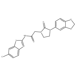 2-(3-(benzo[d][1,3]dioxol-5-yl)-2-oxoimidazolidin-1-yl)-N-(6-chlorobenzo[d]thiazol-2-yl)acetamide Structure