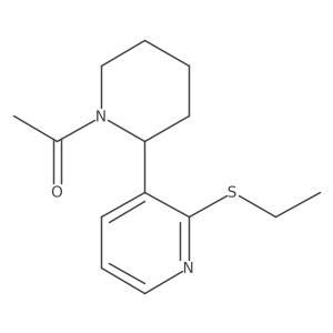 1-(2-(2-(Ethylthio)pyridin-3-yl)piperidin-1-yl)ethanone结构式