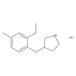2-Methoxy-4-methylphenyl 3-pyrrolidinyl ether hydrochloride Structure