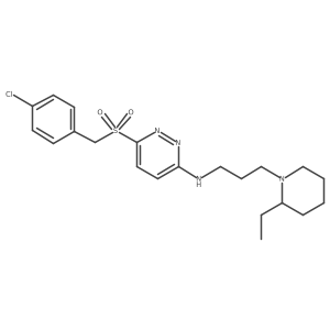 6-((4-chlorobenzyl)sulfonyl)-N-(3-(2-ethylpiperidin-1-yl)propyl)pyridazin-3-amine结构式