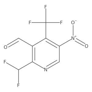 2-(Difluoromethyl)-5-nitro-4-(trifluoromethyl)pyridine-3-carboxaldehyde Structure