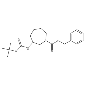 Benzyl (R)-3-((tert-butoxycarbonyl)amino)azepane-1-carboxylate结构式