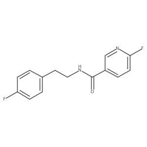 6-fluoro-N-[2-(4-fluorophenyl)ethyl]pyridine-3-carboxamide结构式