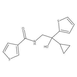 N-(2-cyclopropyl-2-hydroxy-2-(thiophen-2-yl)ethyl)thiophene-3-carboxamide Structure