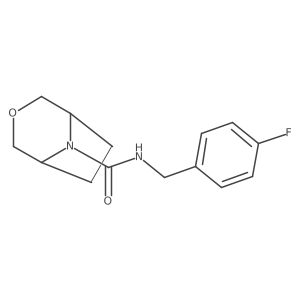 (1R,5S)-N-(4-fluorobenzyl)-3-oxa-8-azabicyclo[3.2.1]octane-8-carboxamide结构式