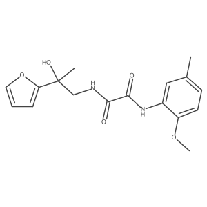 N1-(2-(furan-2-yl)-2-hydroxypropyl)-N2-(2-methoxy-5-methylphenyl)oxalamide结构式