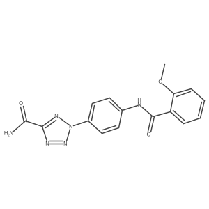 2-(4-(2-methoxybenzamido)phenyl)-2H-tetrazole-5-carboxamide Structure