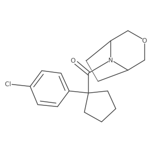 (1R,5S)-3-oxa-8-azabicyclo[3.2.1]octan-8-yl(1-(4-chlorophenyl)cyclopentyl)methanone Structure