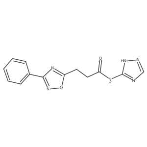 3-(3-phenyl-1,2,4-oxadiazol-5-yl)-N-(1H-1,2,4-triazol-3-yl)propanamide Structure